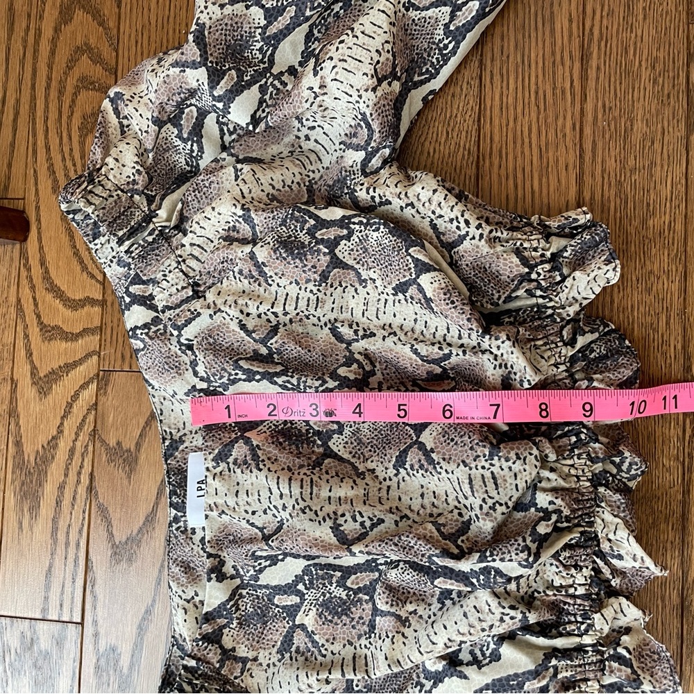 LPA REVOLVE Rara Snakeskin Ruffle Cropped Top - Picture 14 of 14